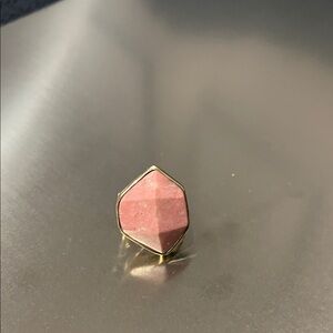 Stella & Dot Hexagon Pink Stone Ring